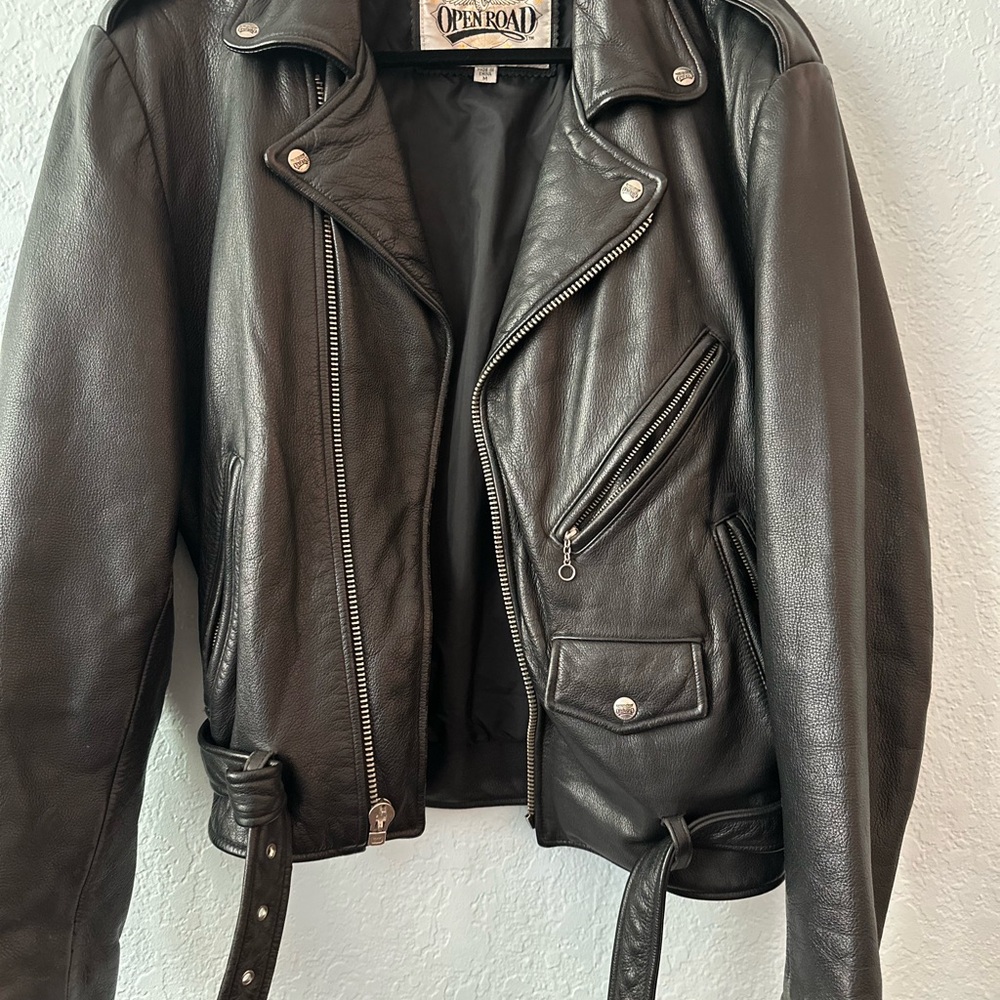 Open Road Brands Black Leather Jacket